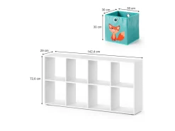 Prateleira|Vicco Prateleira para crianças 143x29x72 scutum Branco