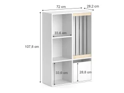 Vicco Prateleira para crianças 29.2x72x107.8 luigi^ Prateleira