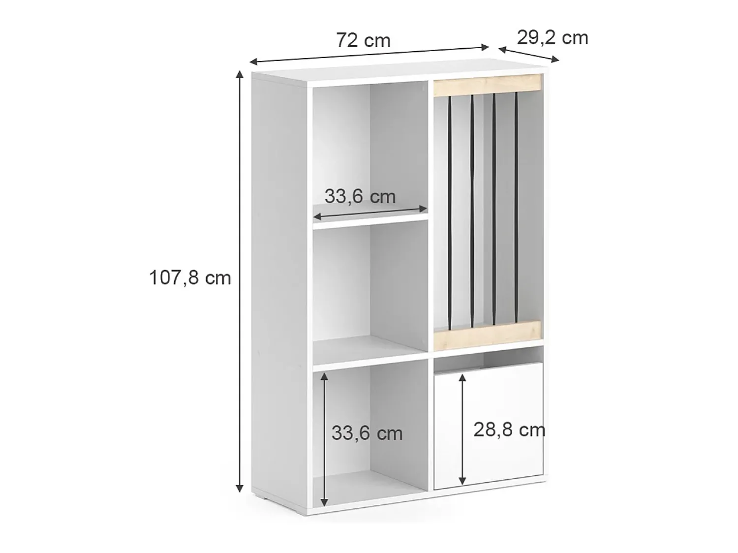 Vicco Prateleira para crianças 29.2x72x107.8 luigi^ Prateleira