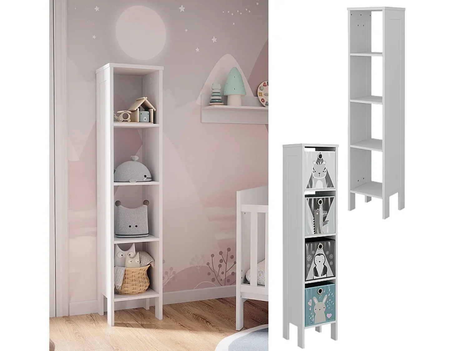 Prateleira|Vicco Prateleira para crianças 35.2x30.6x159.5 ajaton Branco