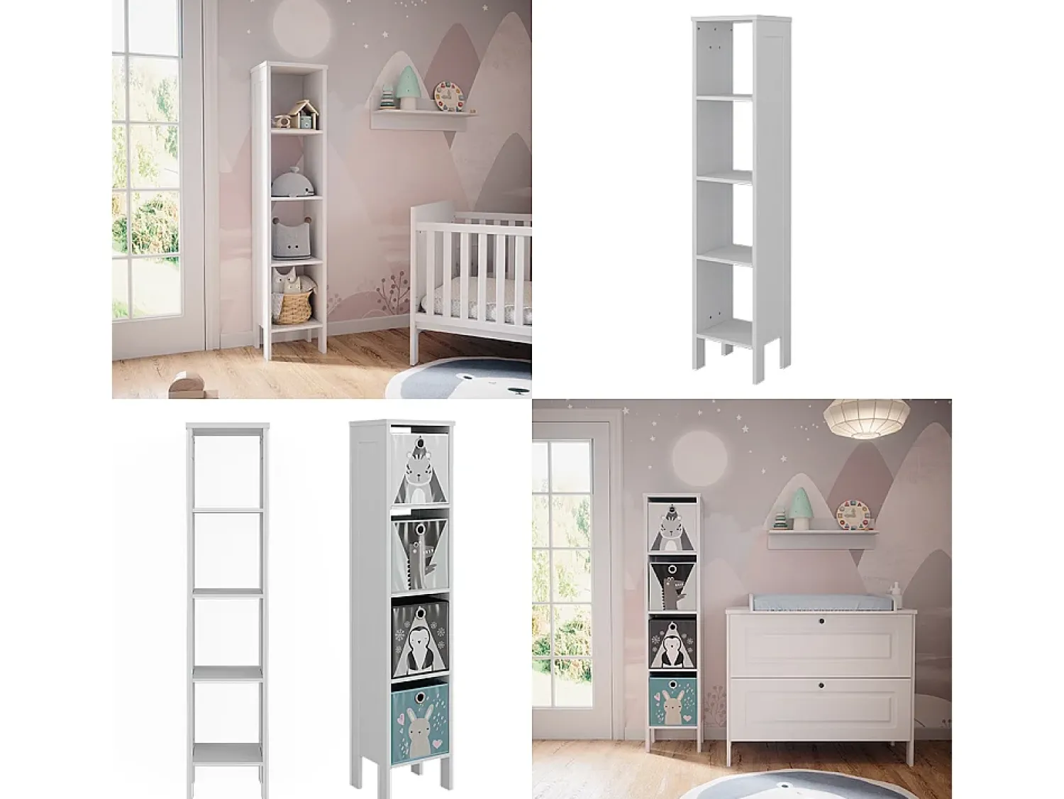 Prateleira|Vicco Prateleira para crianças 35.2x30.6x159.5 ajaton Branco