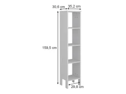 Prateleira|Vicco Prateleira para crianças 35.2x30.6x159.5 ajaton Branco