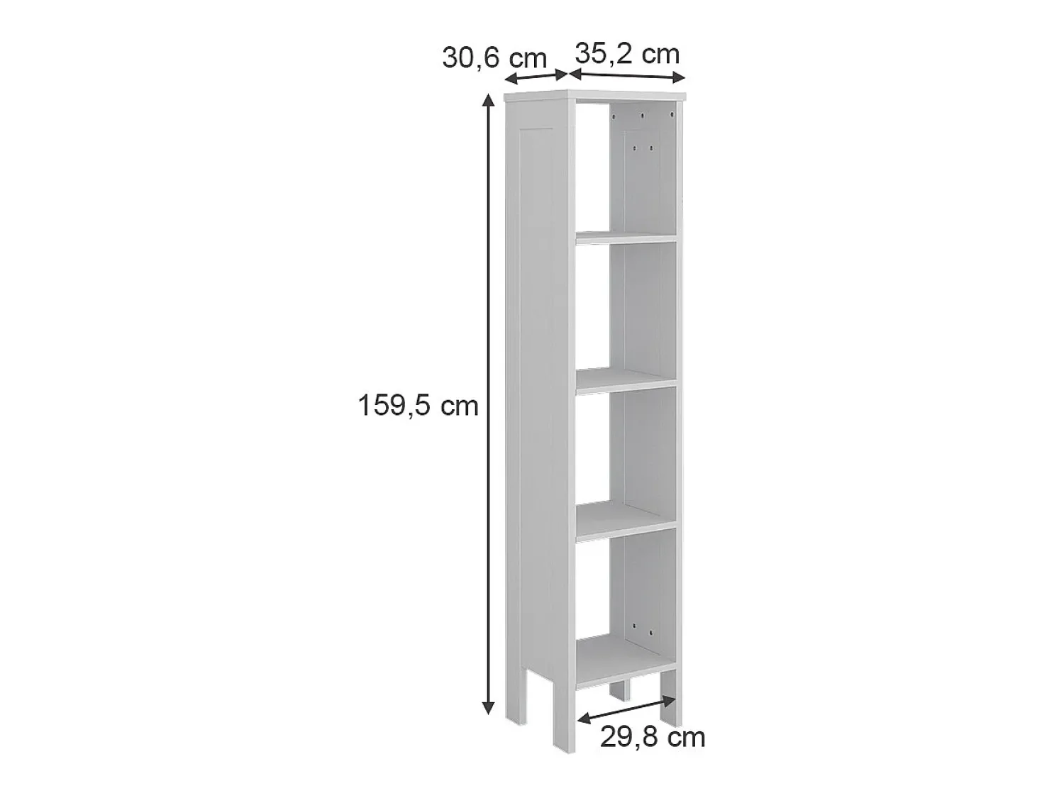 Prateleira|Vicco Prateleira para crianças 35.2x30.6x159.5 ajaton Branco