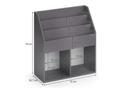 Prateleira|Vicco Prateleira para crianças cinza 72x30.7x79 luigi Cinzento