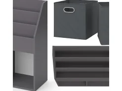 New Vicco Prateleira para crianças cinza 72x30.7x79 luigi Cinzento