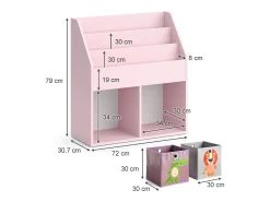 Discount Vicco Prateleira para crianças 72x30.7x79 luigi Rosa