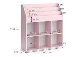 Outlet Vicco Prateleira para crianças 107.2x31.2x114.2 luigi Rosa