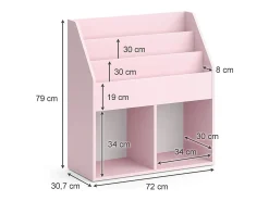 Best Vicco Prateleira para crianças 72x30.7x79 luigi Rosa