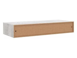 Prateleira|vidaxl Prateleira parede c/ gaveta MDF 60x23,5x10 cm -cimento Cinzento