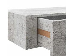 Prateleira|vidaxl Prateleira parede c/ gaveta MDF 60x23,5x10 cm -cimento Cinzento
