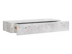 Prateleira|vidaxl Prateleira parede c/ gaveta MDF 60x23,5x10 cm -cimento Cinzento