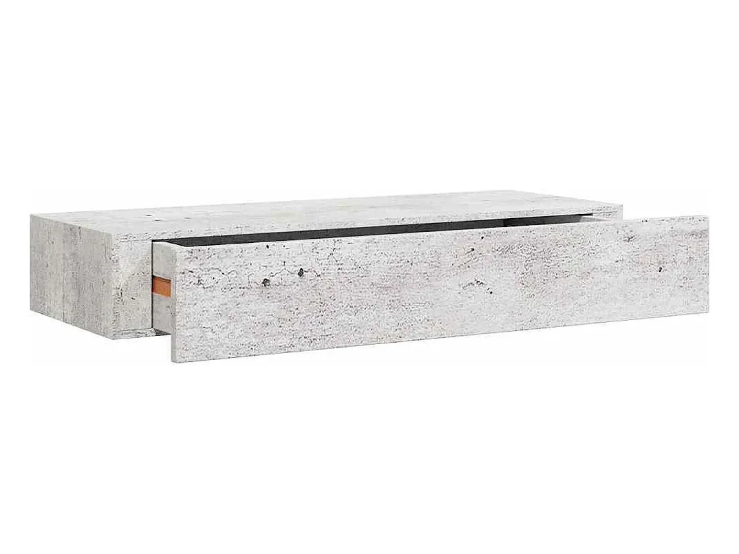 Prateleira|vidaxl Prateleira parede c/ gaveta MDF 60x23,5x10 cm -cimento Cinzento