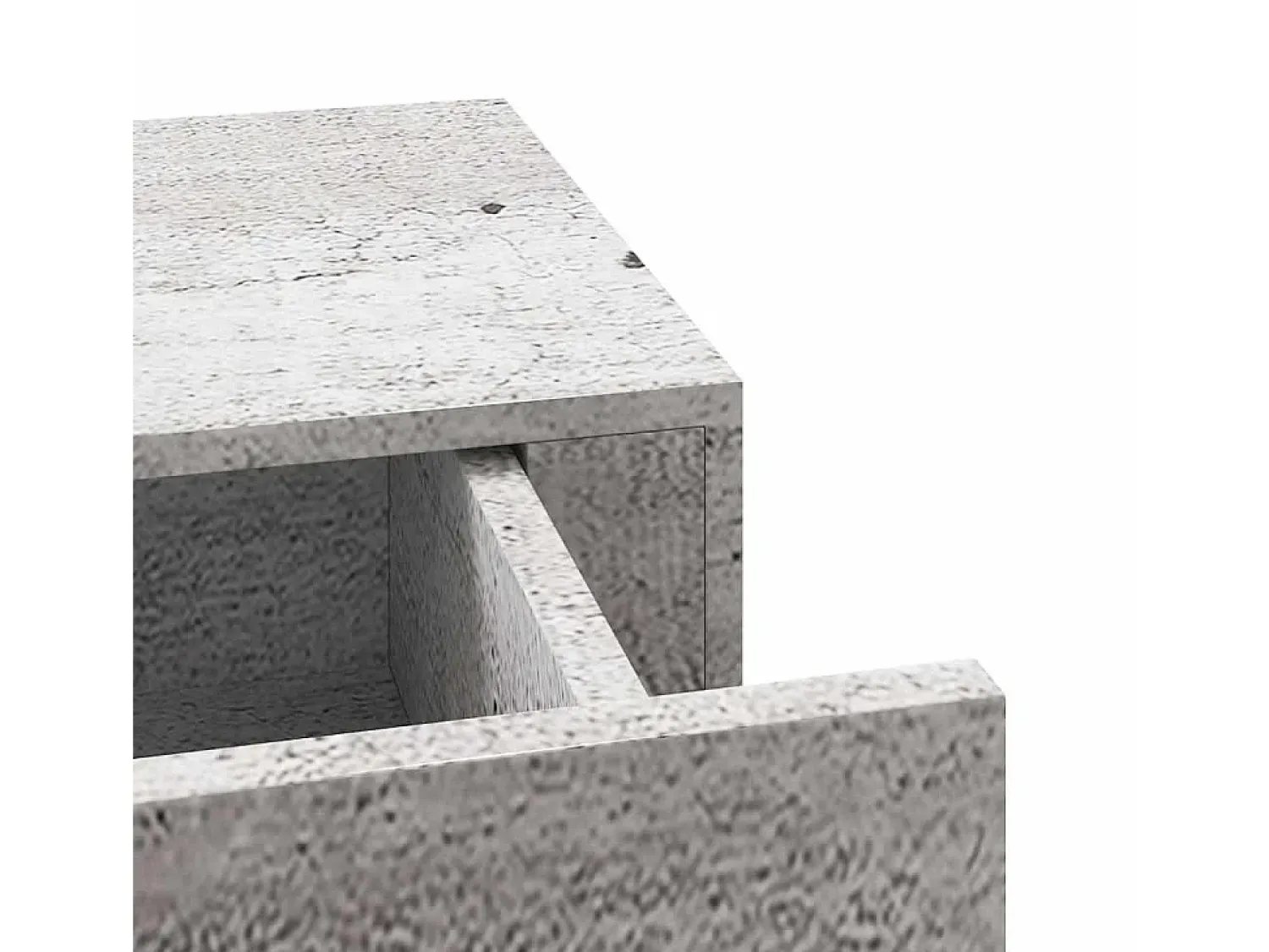 Prateleira|vidaxl Prateleira parede c/ gaveta MDF 60x23,5x10 cm -cimento Cinzento