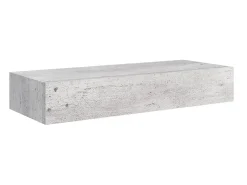 Prateleira| Prateleira parede c/ gaveta MDF 60x23,5x10 cm -cimento PT484090 Cinzento