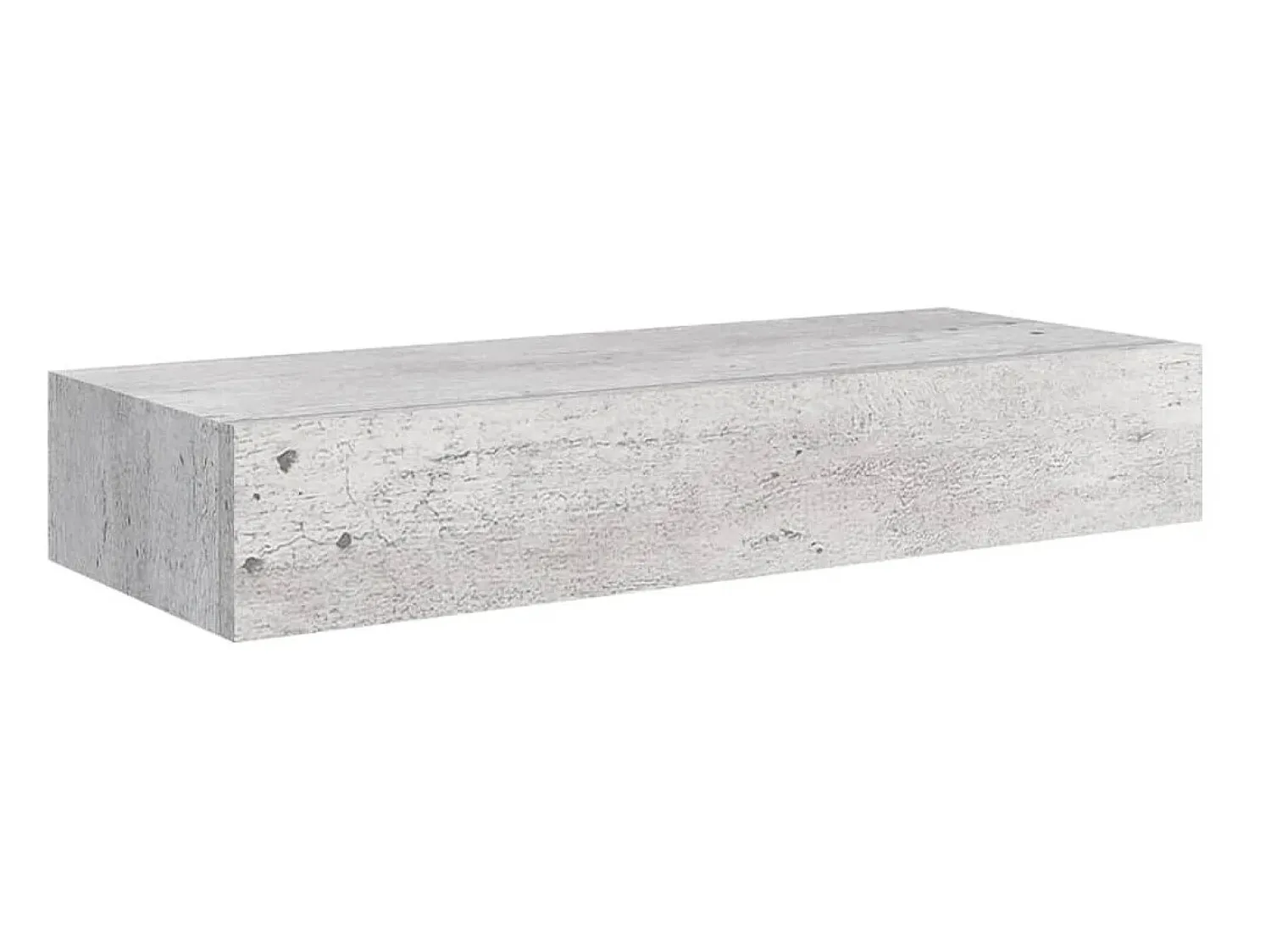 Prateleira| Prateleira parede c/ gaveta MDF 60x23,5x10 cm -cimento PT484090 Cinzento