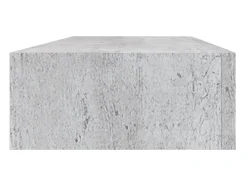 Prateleira| Prateleira parede c/ gaveta MDF 60x23,5x10 cm -cimento PT484090 Cinzento