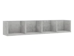 vidaxl Prateleira parede CD 100x18x18cm contraplacado cinzento cimento^ Móvel De Arrumação