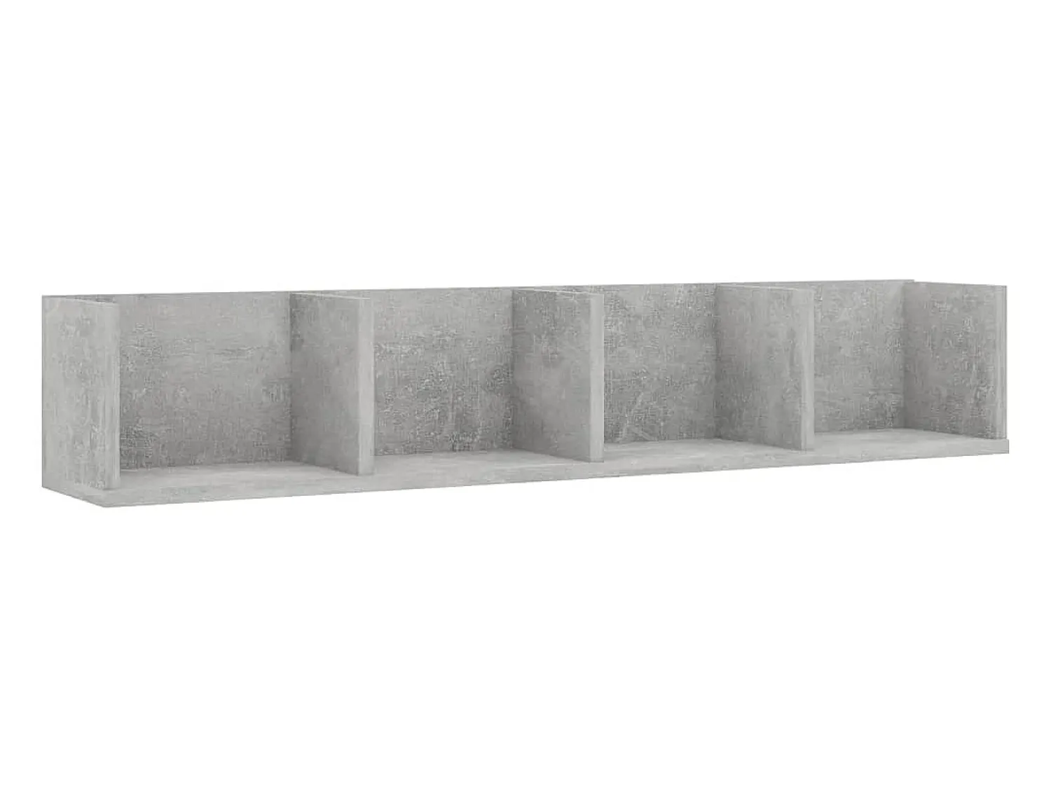 Móvel De Arrumação| Prateleira parede CD 100x18x18cm contraplacado cimento PT652344 Cinzento