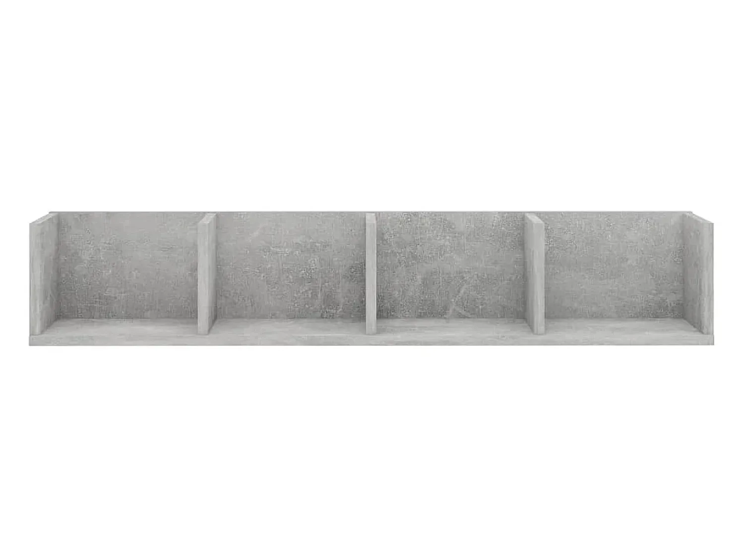 Móvel De Arrumação| Prateleira parede CD 100x18x18cm contraplacado cimento PT652344 Cinzento