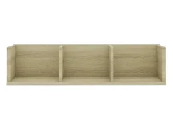 Móvel De Arrumação* Prateleira parede p/ CD 75x18x18 derivados madeira cor carvalho PT966171 Bege