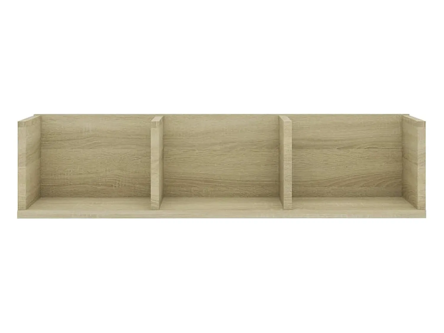 Móvel De Arrumação* Prateleira parede p/ CD 75x18x18 derivados madeira cor carvalho PT966171 Bege