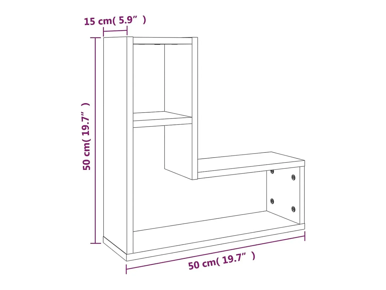 Discount vidaxl Prateleira parede 2pcs derivados de madeira carvalho fumado Castanho