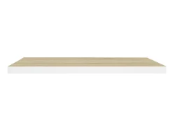 Prateleira| Prateleira parede suspensa 80x23,5x3,8 cm MDF carvalho e branco PT973440 Castanho