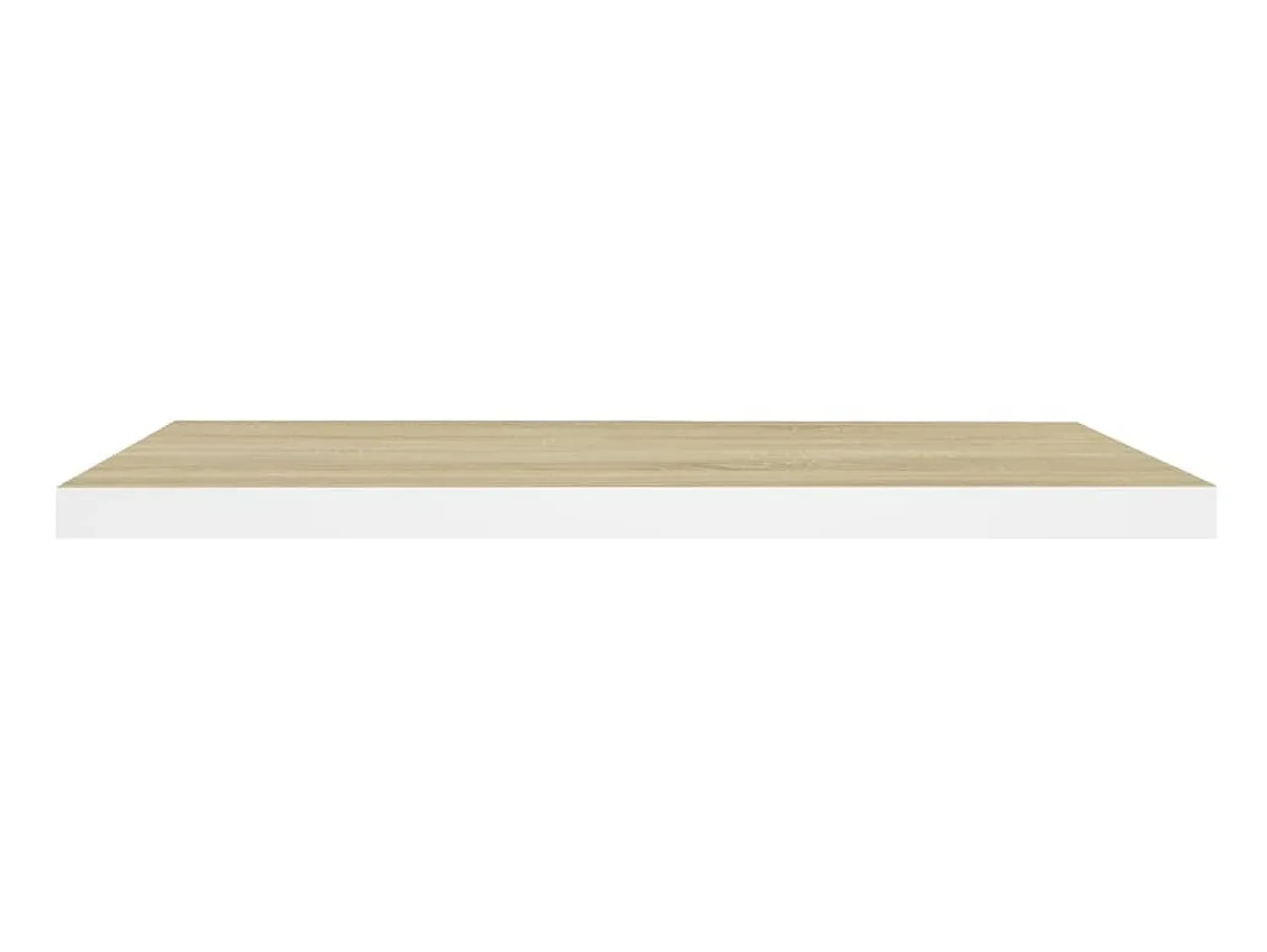 Prateleira| Prateleira parede suspensa 80x23,5x3,8 cm MDF carvalho e branco PT973440 Castanho
