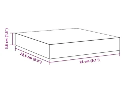 Best vidaxl Prateleira parede suspensa 23x23,5x3,8 cm MDF Branco