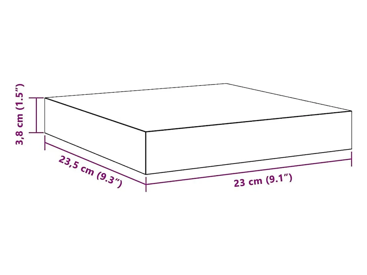 Best vidaxl Prateleira parede suspensa 23x23,5x3,8 cm MDF Branco
