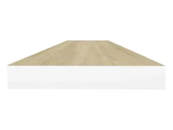 Prateleira* Prateleira parede suspensa 120x23,5x3,8cm MDF carvalho e branco PT681763 Castanho