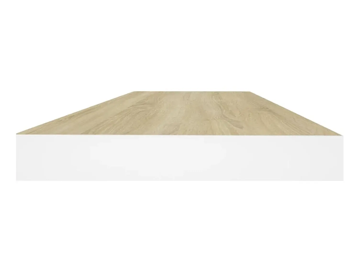 Outlet Prateleira parede suspensa 60x23,5x3,8 cm MDF carvalho e branco PT652298 Castanho