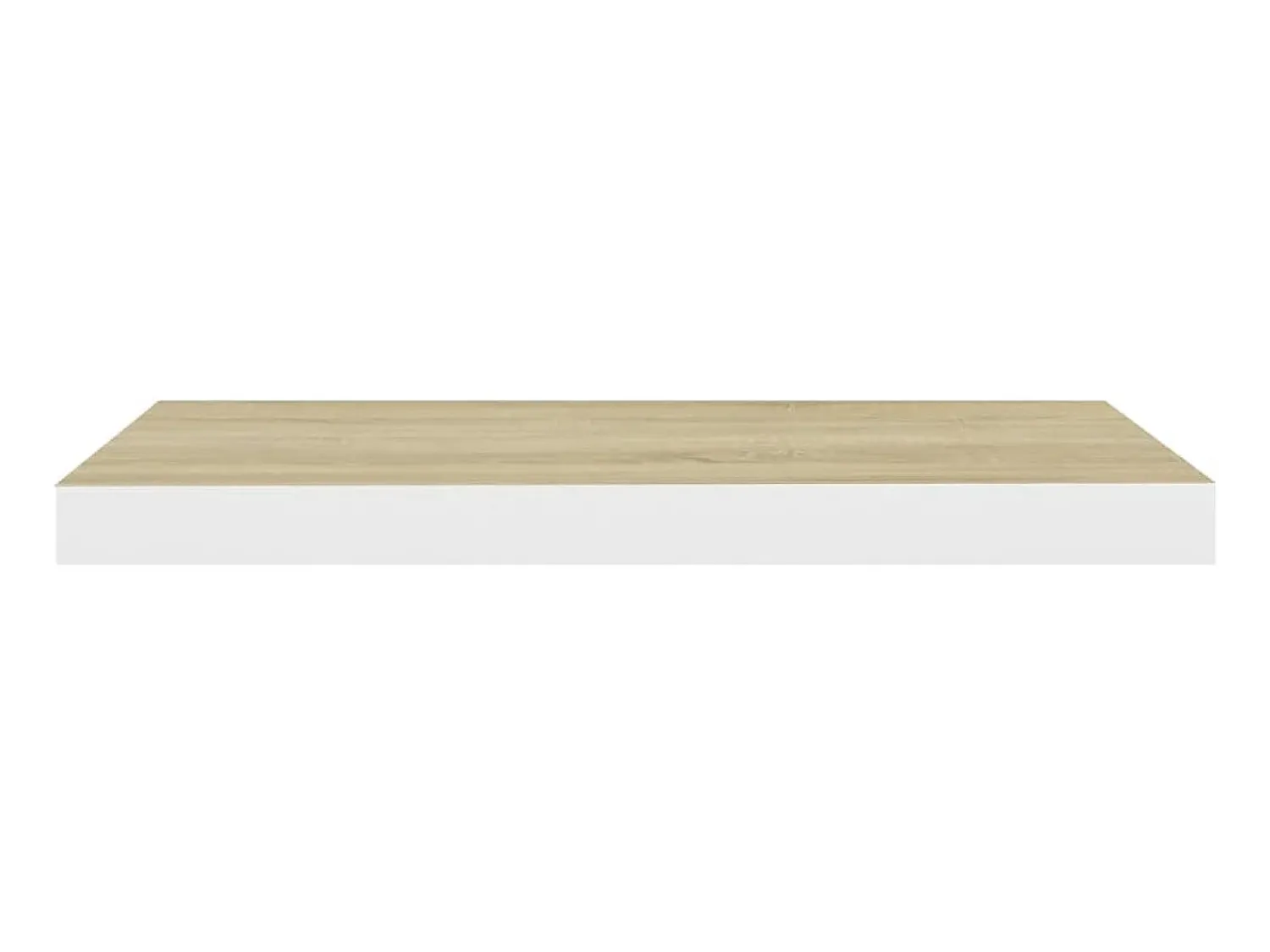 Outlet Prateleira parede suspensa 60x23,5x3,8 cm MDF carvalho e branco PT652298 Castanho