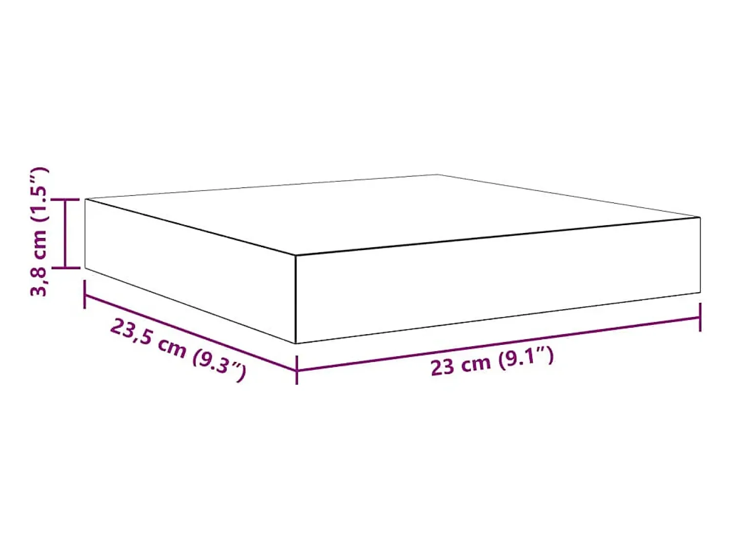 Prateleira*vidaxl Prateleira parede suspensa 23x23,5x3,8 cm MDF brilhante Branco