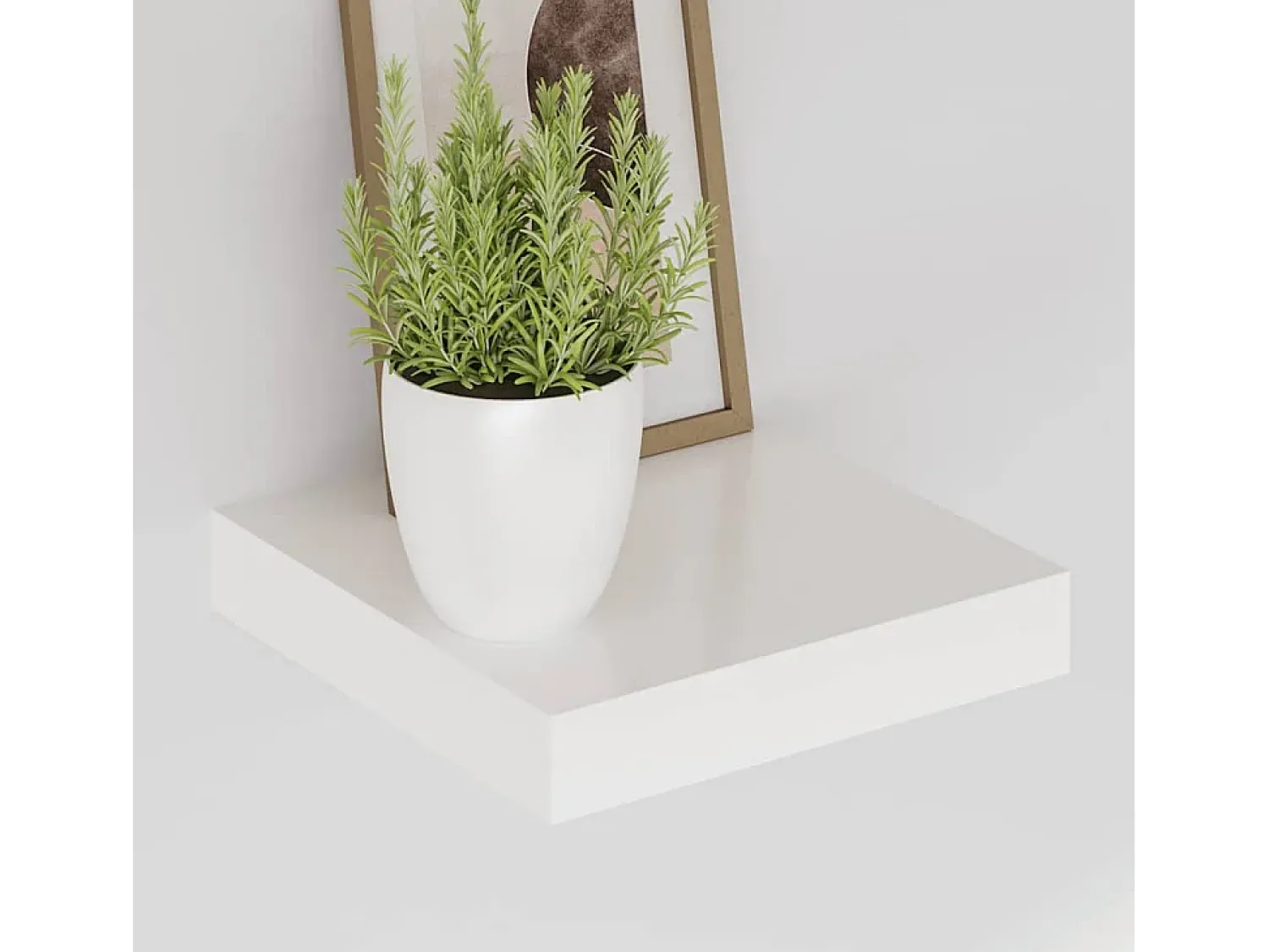 Prateleira*vidaxl Prateleira parede suspensa 23x23,5x3,8 cm MDF brilhante Branco