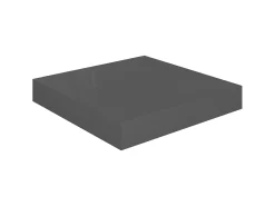 Hot Prateleira parede suspensa 23x23,5x3,8 cm MDF cinza brilhante PT602021 Cinzento