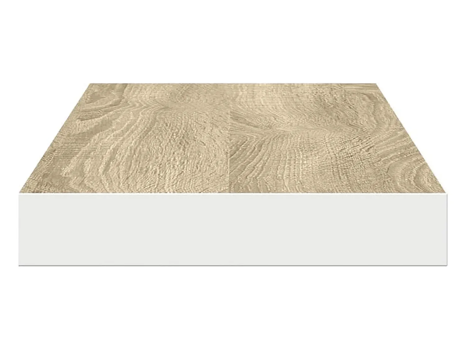 Prateleira|vidaxl Prateleira parede suspensa 80x23,5x3,8 cm MDF carvalho e branco Castanho