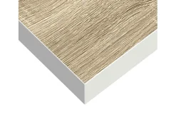 Prateleira|vidaxl Prateleira parede suspensa 80x23,5x3,8 cm MDF carvalho e branco Castanho