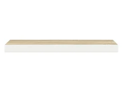 Prateleira|vidaxl Prateleira parede suspensa 80x23,5x3,8 cm MDF carvalho e branco Castanho