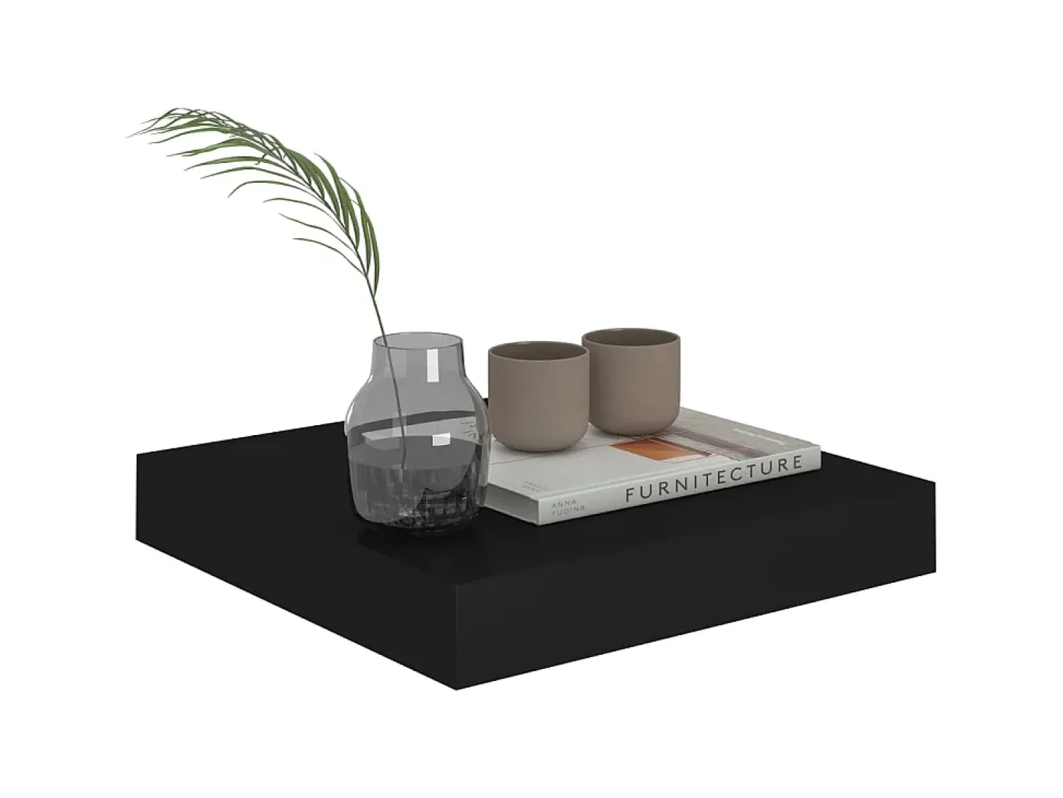 Prateleira| Prateleira parede suspensa 23x23,5x3,8 cm MDF PT566967 Preto