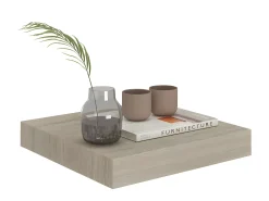Prateleira| Prateleira parede suspensa 23x23,5x3,8 cm MDF cor carvalho PT473292 Castanho