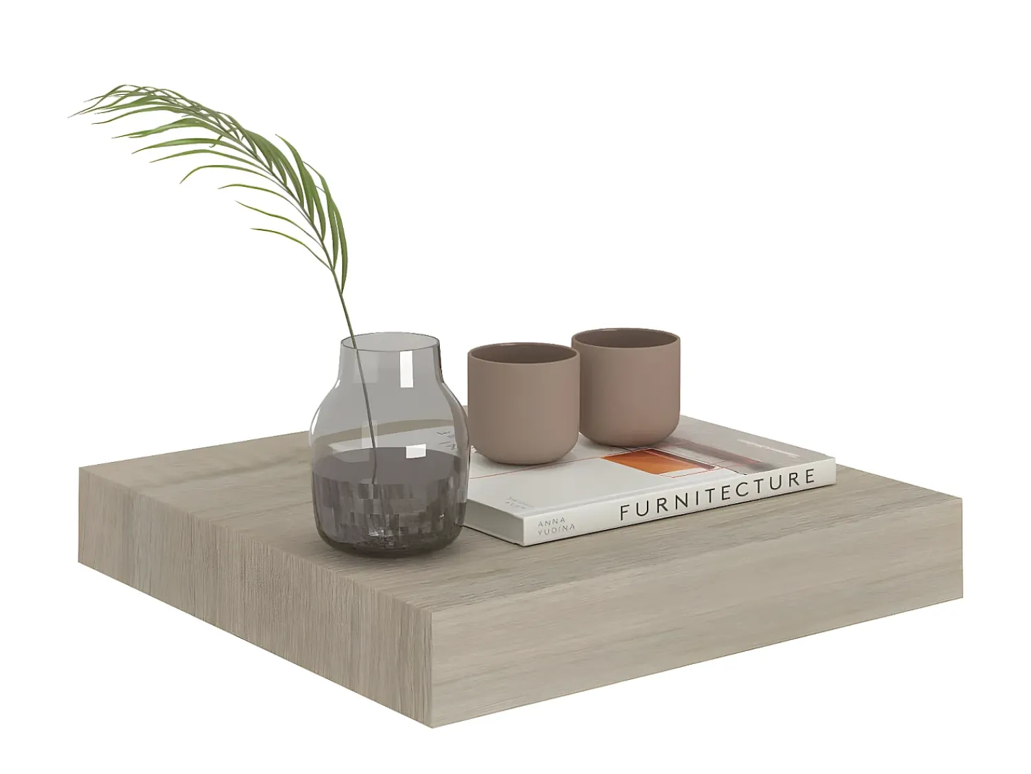 Prateleira| Prateleira parede suspensa 23x23,5x3,8 cm MDF cor carvalho PT473292 Castanho
