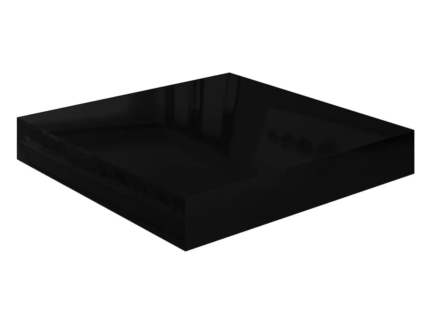 Prateleira| Prateleira parede suspensa 23x23,5x3,8 cm MDF brilhante PT179636 Preto