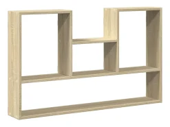 vidaxl Prateleira parede 96x12x64 cm derivados madeira carvalho sonoma^ Prateleira