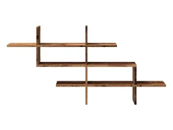 vidaxl Prateleira parede 124,5x18x60,5 cm deriv. madeira madeira velha^ Prateleira