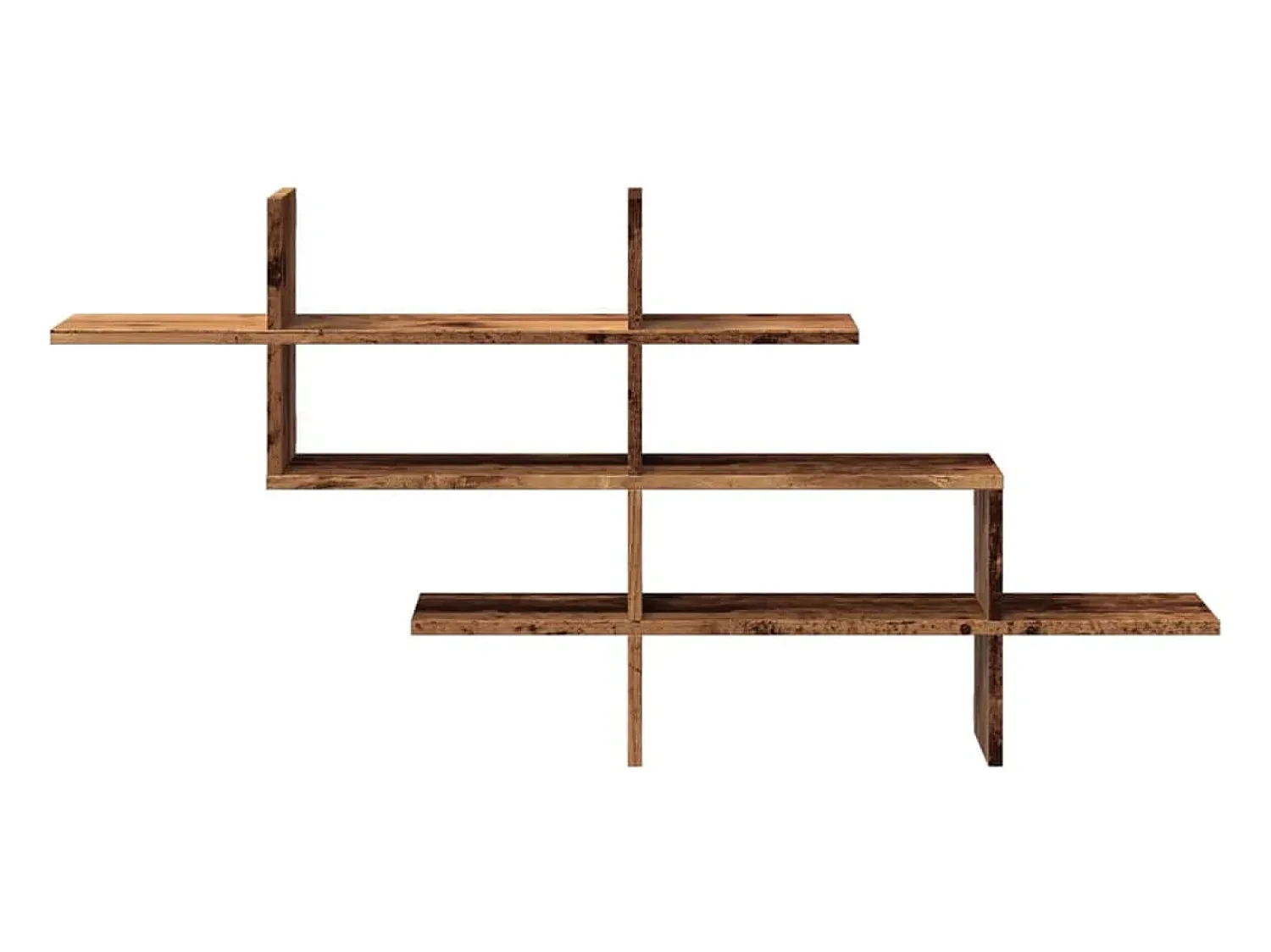 vidaxl Prateleira parede 124,5x18x60,5 cm deriv. madeira madeira velha^ Prateleira