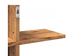 vidaxl Prateleira parede 124,5x18x60,5 cm deriv. madeira madeira velha^ Prateleira