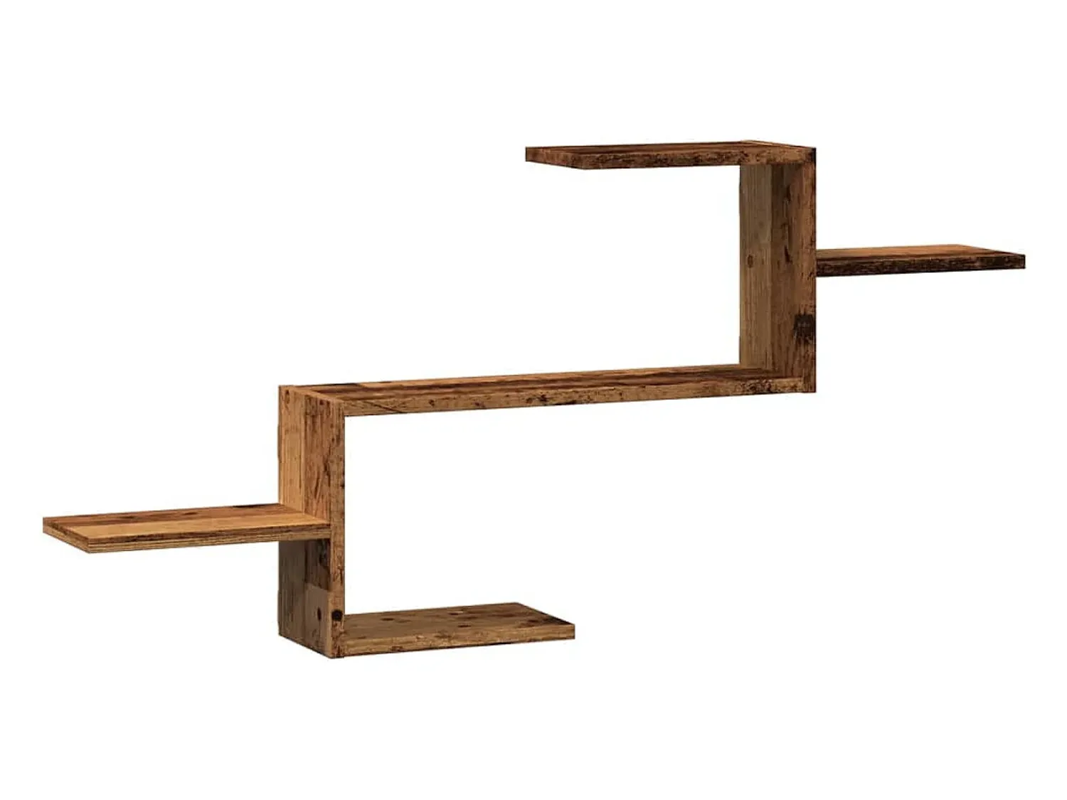 Prateleira*vidaxl Prateleira parede 104x15x49 cm derivados madeira madeira velha Castanho