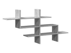 Prateleira*vidaxl Prateleira parede 124,5x18x60,5 cm deriv. madeira cinza sonoma Cinzento