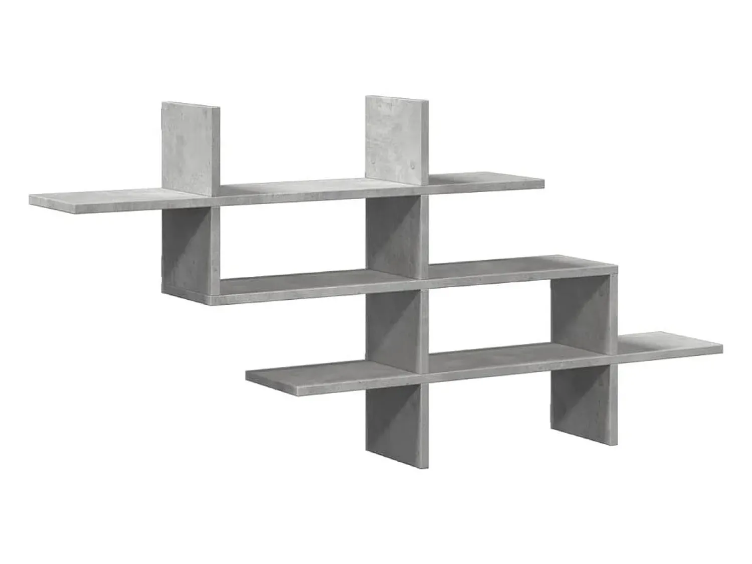 Prateleira|vidaxl Prateleira parede 124,5x18x60,5 cm deriv. madeira cinza cimento Cinzento